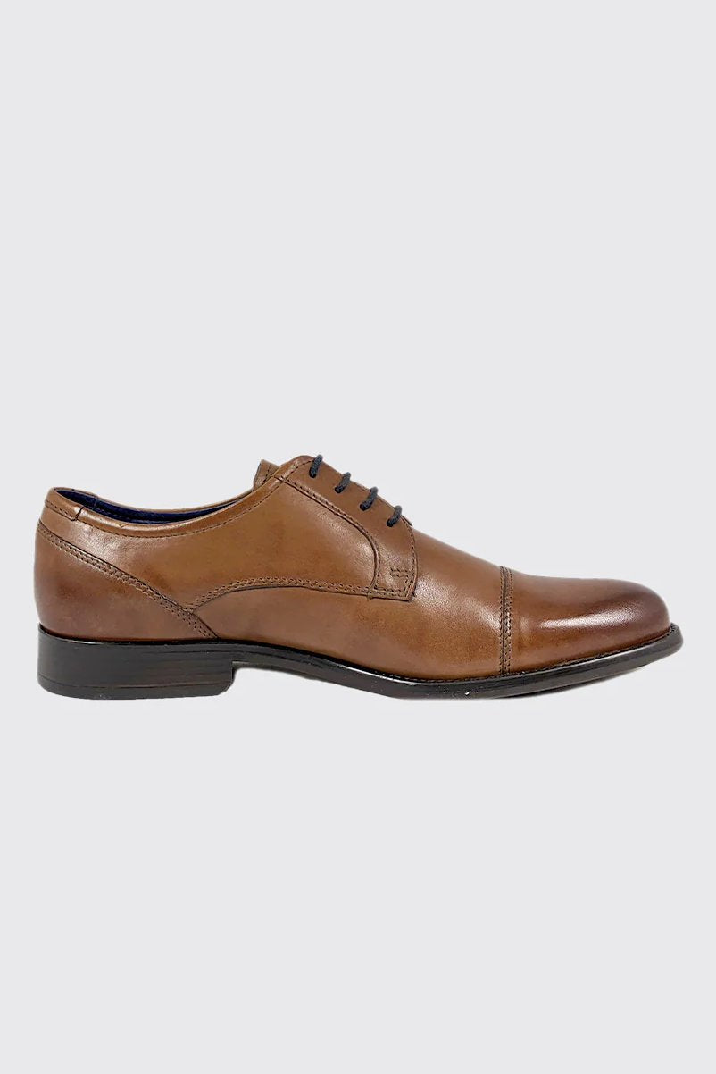Men's Derek Lace Up Tan Formal Shoe-Right Side View