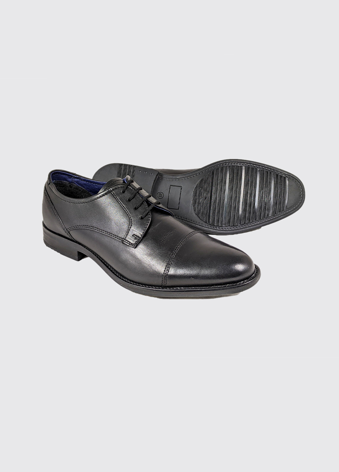 Men's Derek Lace Up Black Formal Shoe-Sole View