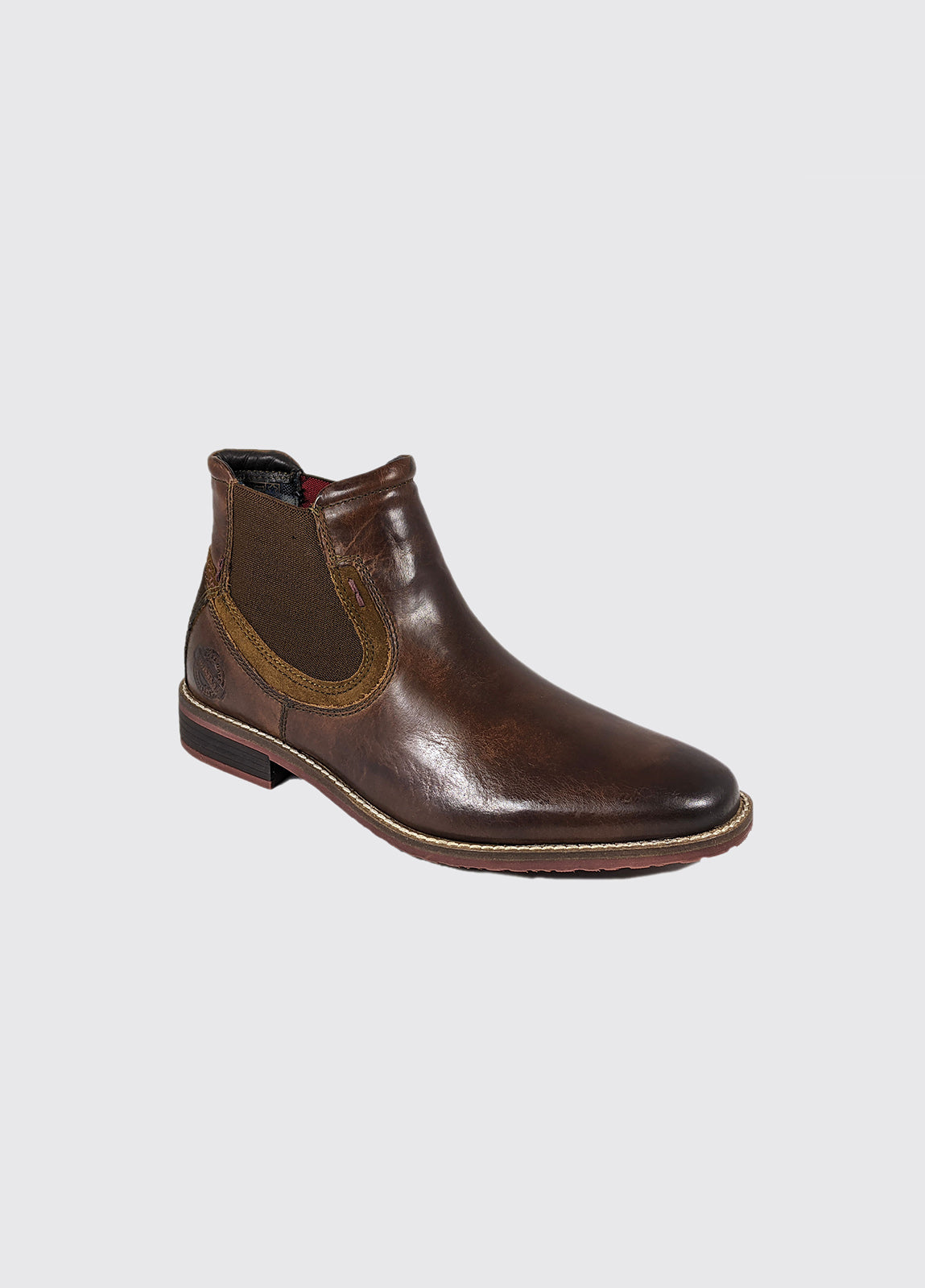 Men's Santos Tan Boot-Side View of One Boot