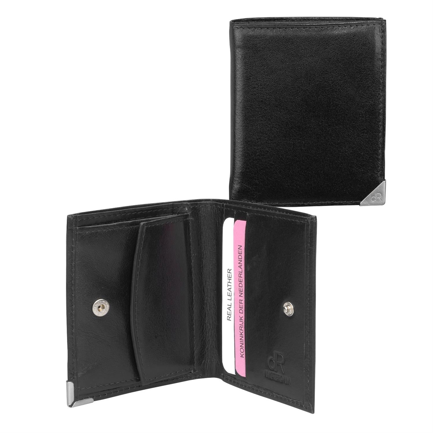 de ROOY Amsterdam Billfold Wallet BLACK front view