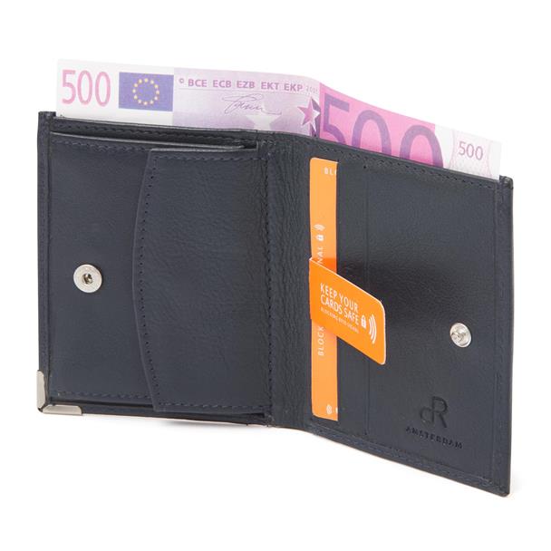 Amsterdam Billfold Blue Leather Mens Wallet