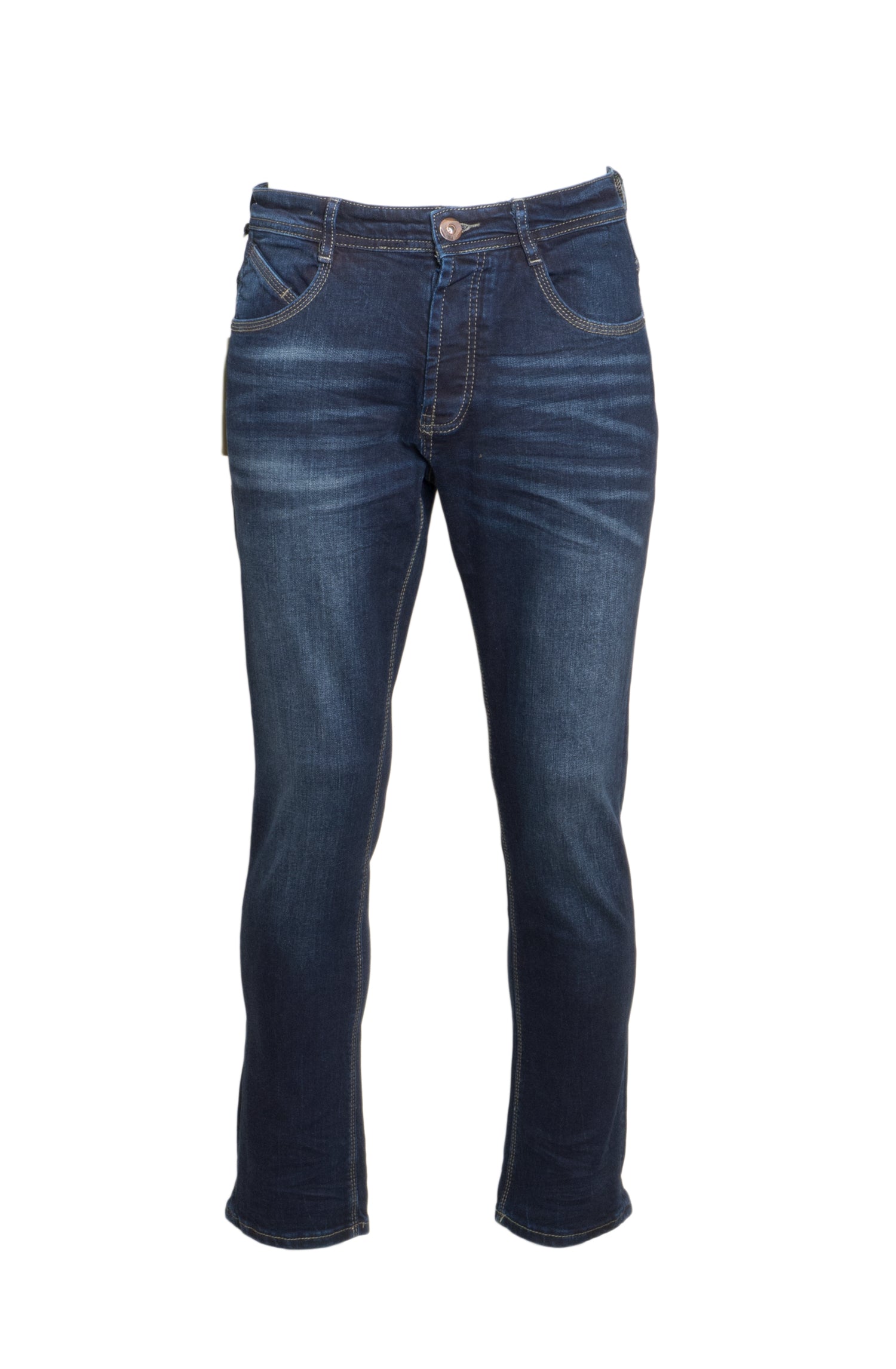 ETO Mens Em538 DSW Tapered Fit Jean by Eto Jeans DARK STONE WASH front view