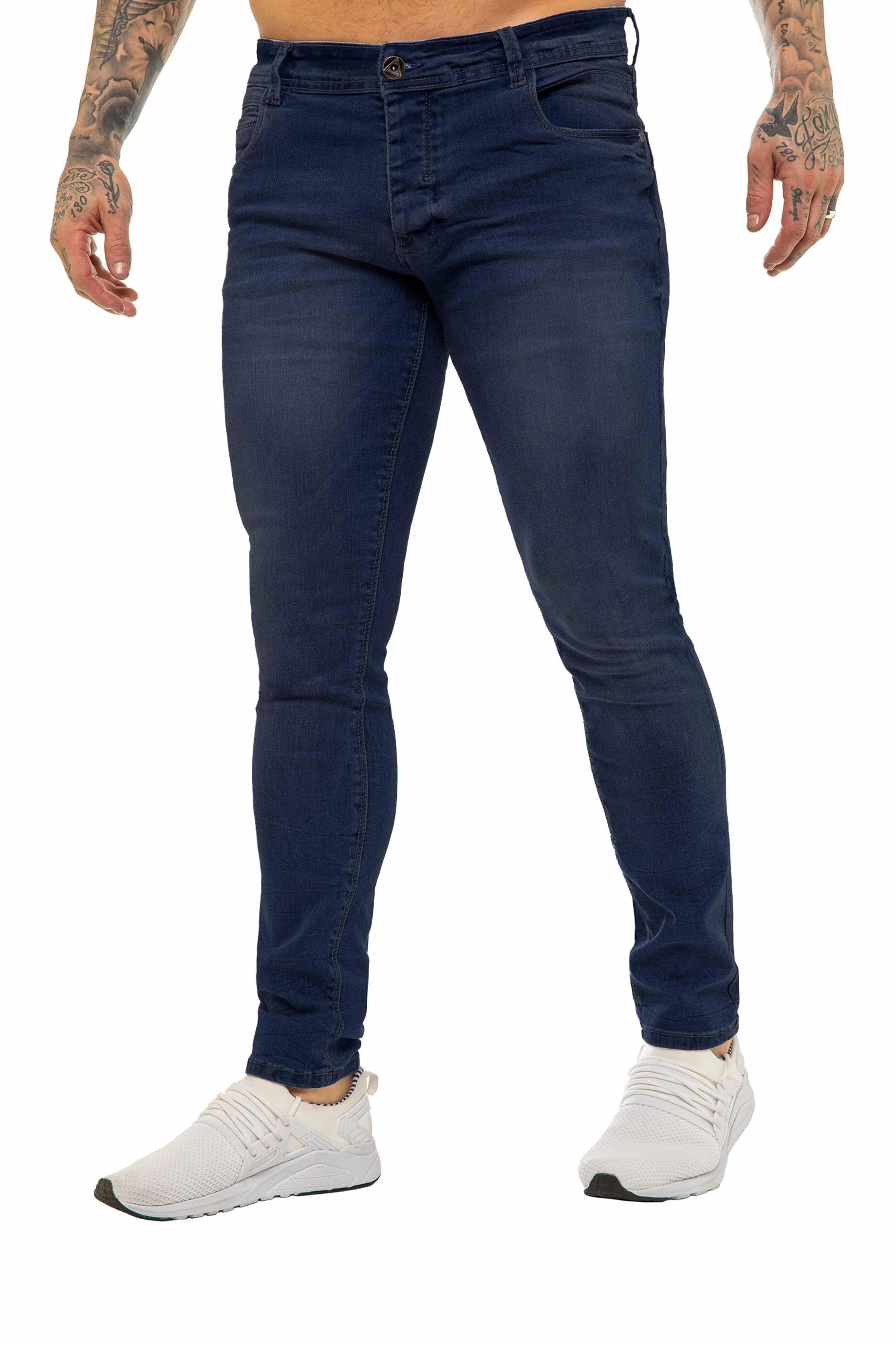 ETO EM624 New Blue Slim Fit Stretch Jean New Blue front view