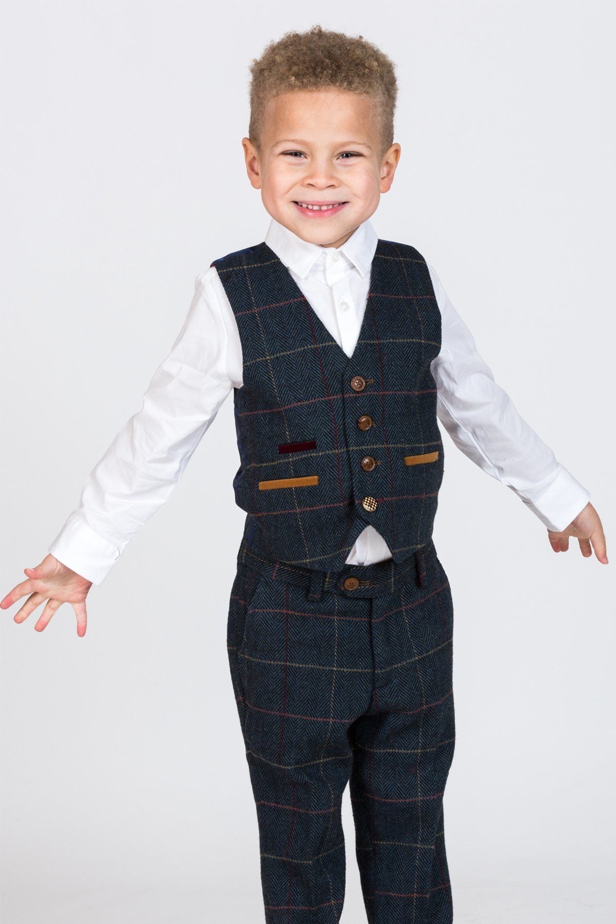Marc Darcy Boyswear Eton Boy 3 Piece Suit NAVY detail view