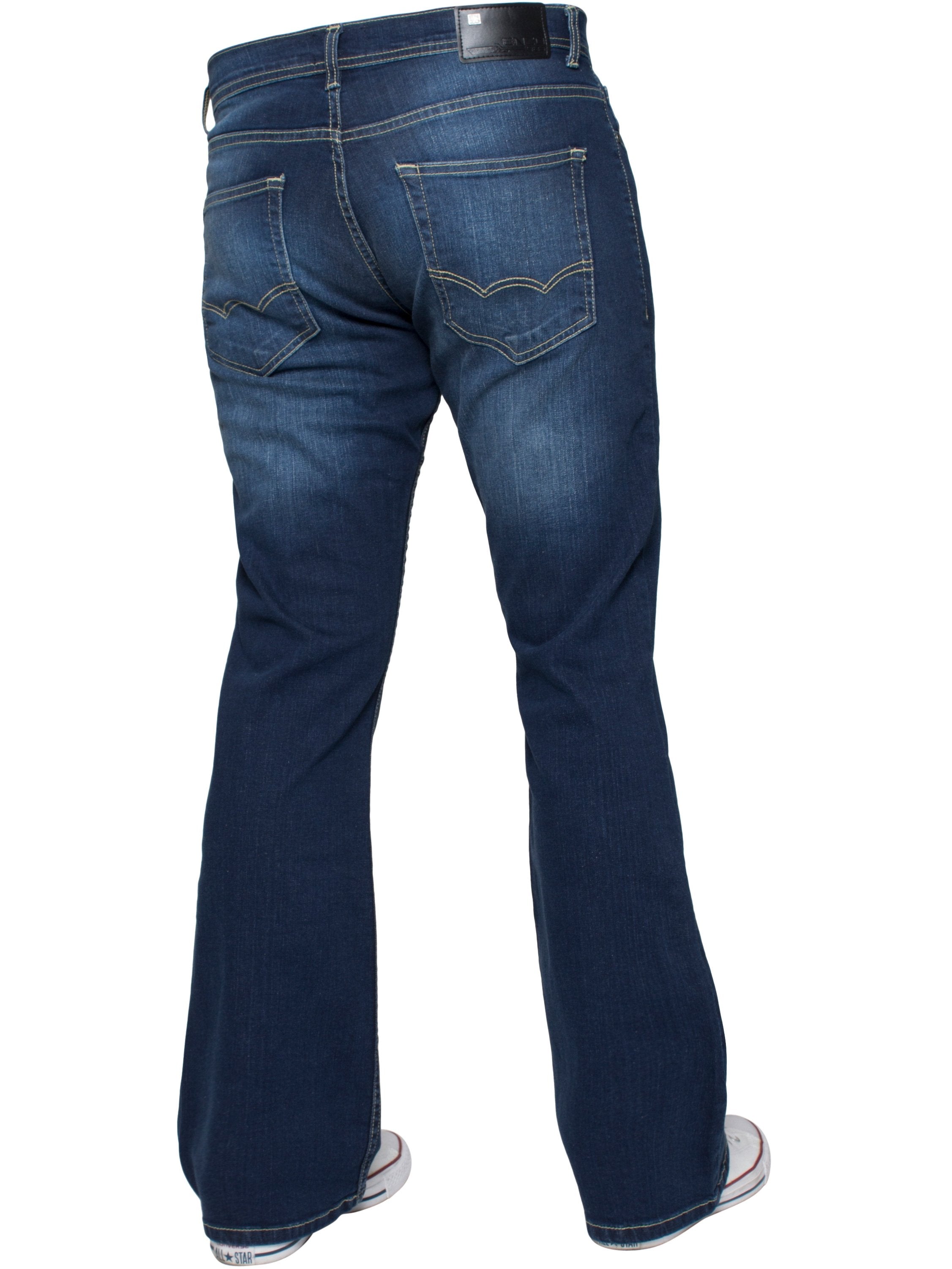 Enzo Mid Wash Flare Jeans - Spirit Clothing