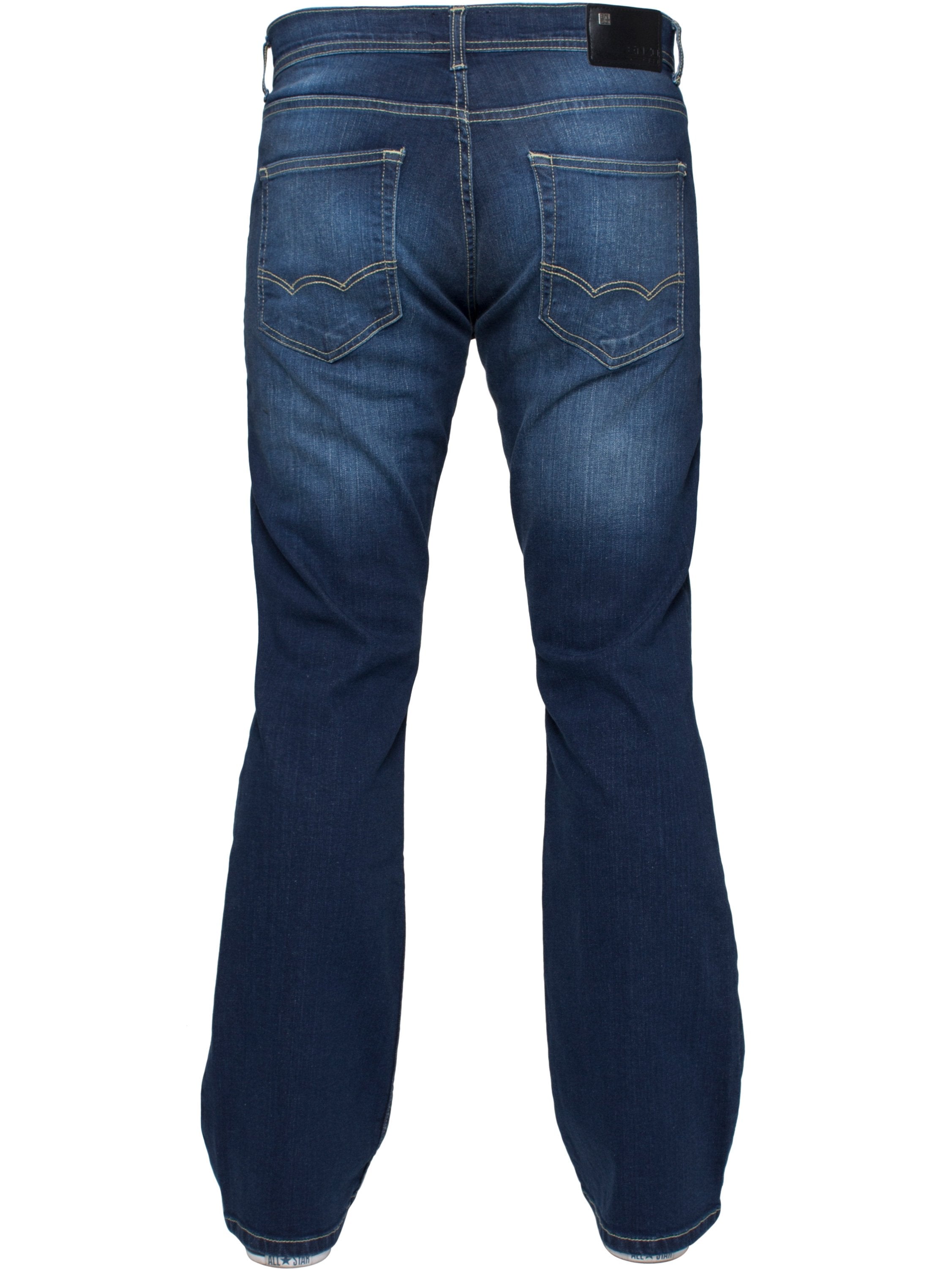 Enzo Mid Wash Flare Jeans - Spirit Clothing