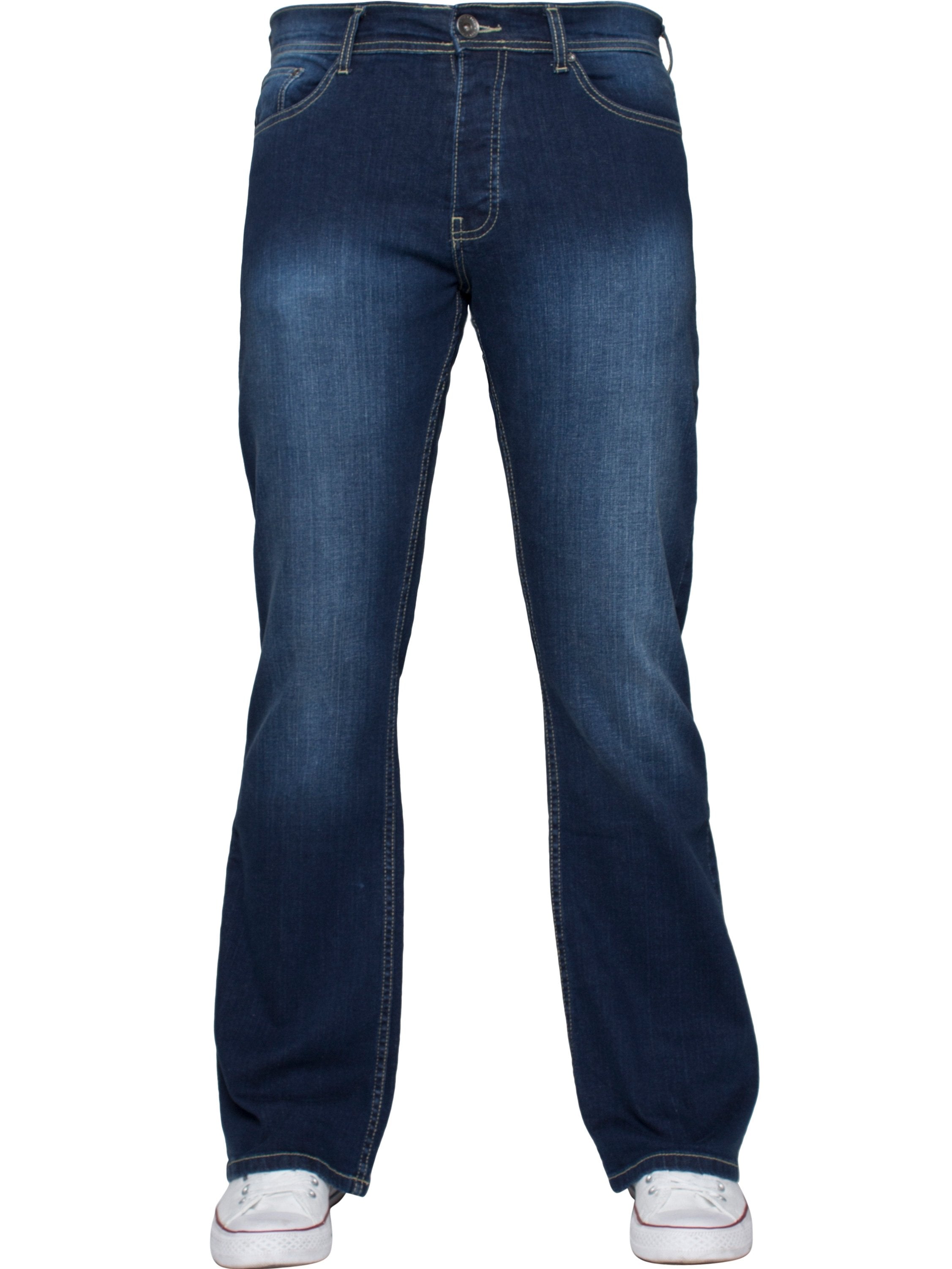 Enzo Mid Wash Flare Jeans - Spirit Clothing