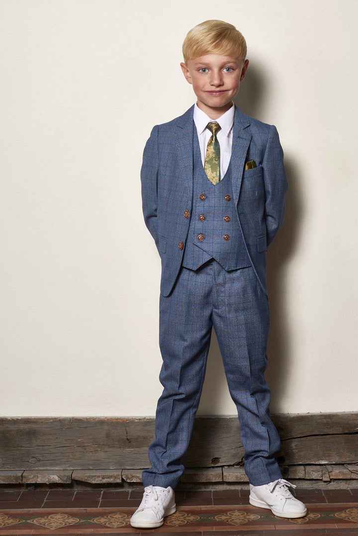 George Boy 3 Piece Boys Sky Communion Suit