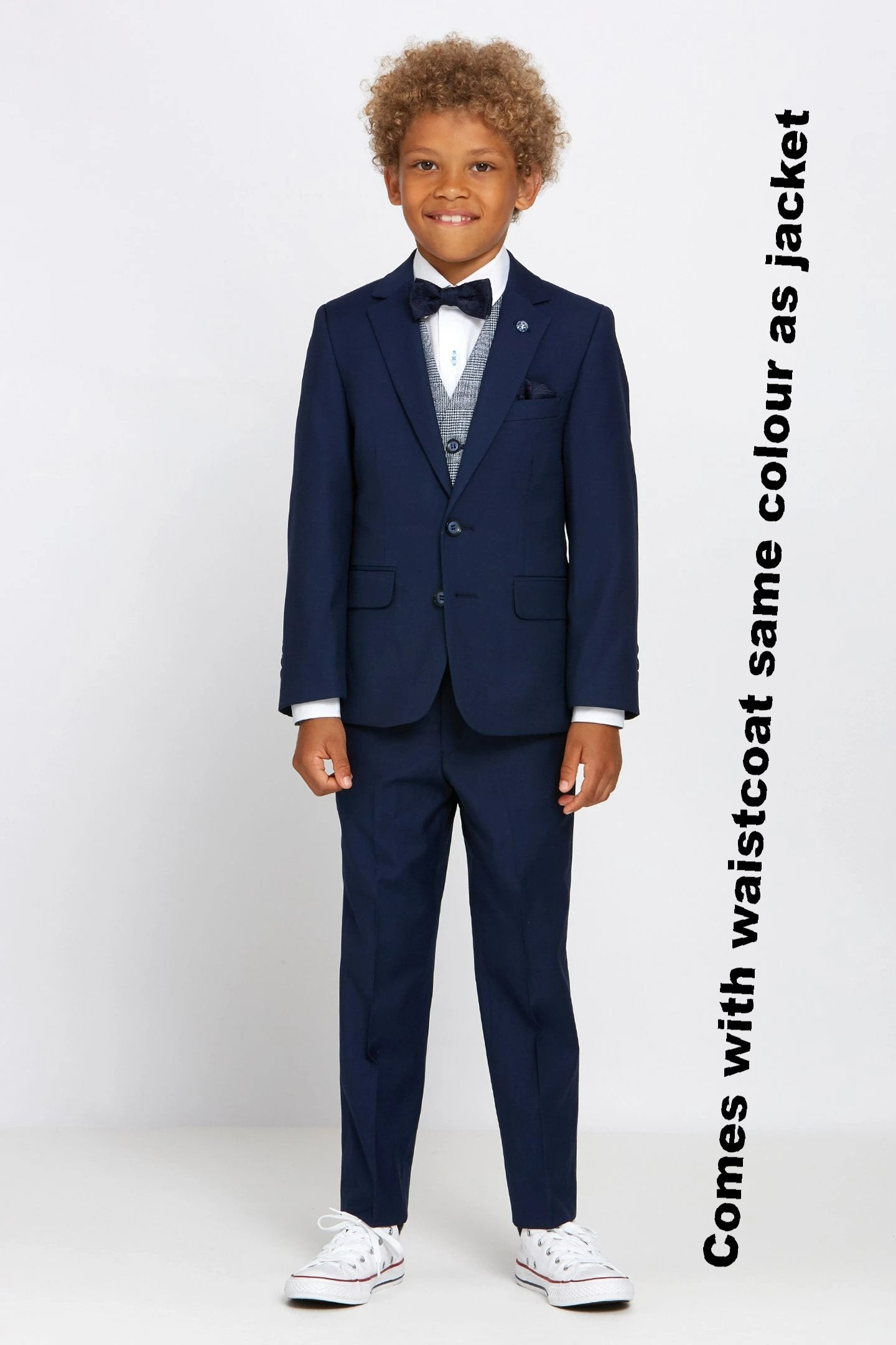 Benetti Boyswear Hogan Boys 3 Piece Suit by Benetti PETROL front view