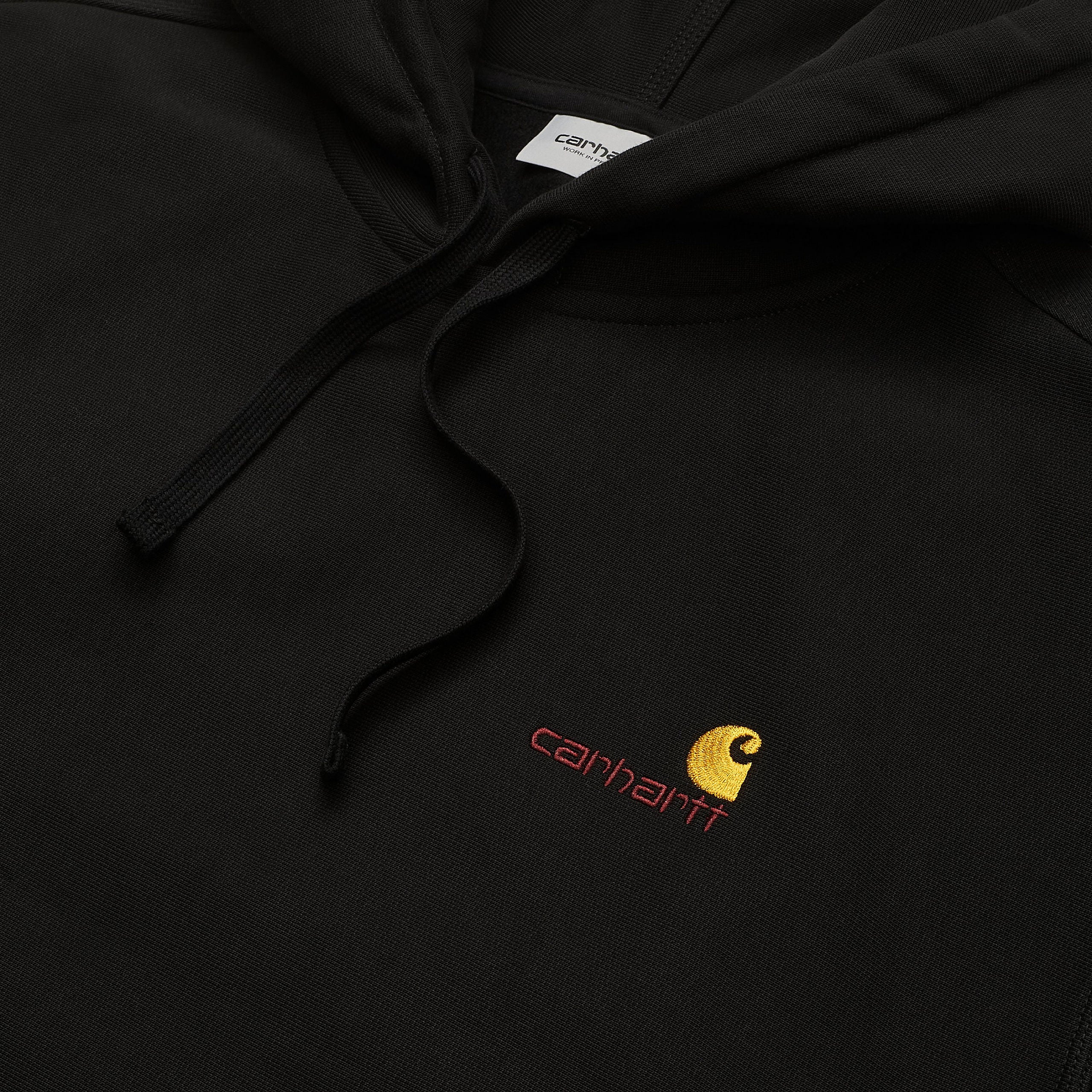Carhartt WIP Hooded American Script Sweat-Black Black side view