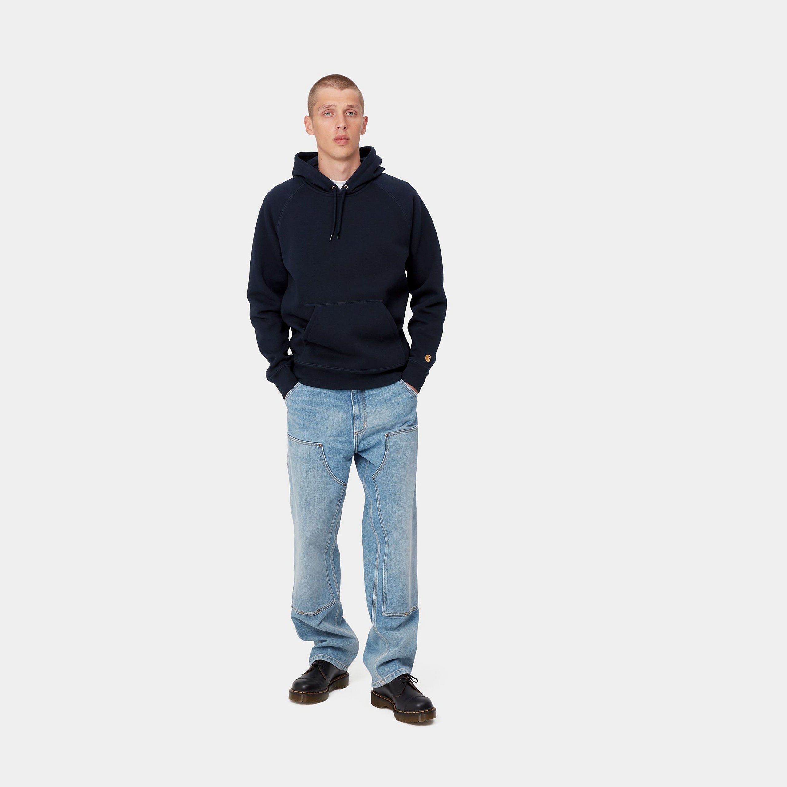Hooded Chase Sweat-Dark Navy / Gold