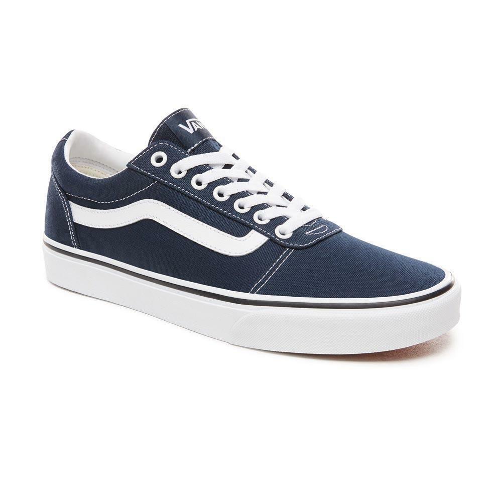 Youths YT Ward Canvas Mid Blue White Trainer