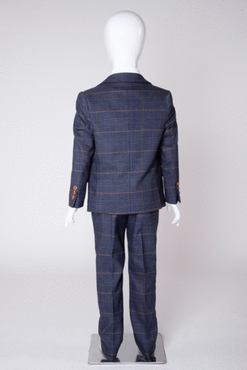 Jenson Marine Check Boys 3 Piece Suit - Spirit Clothing