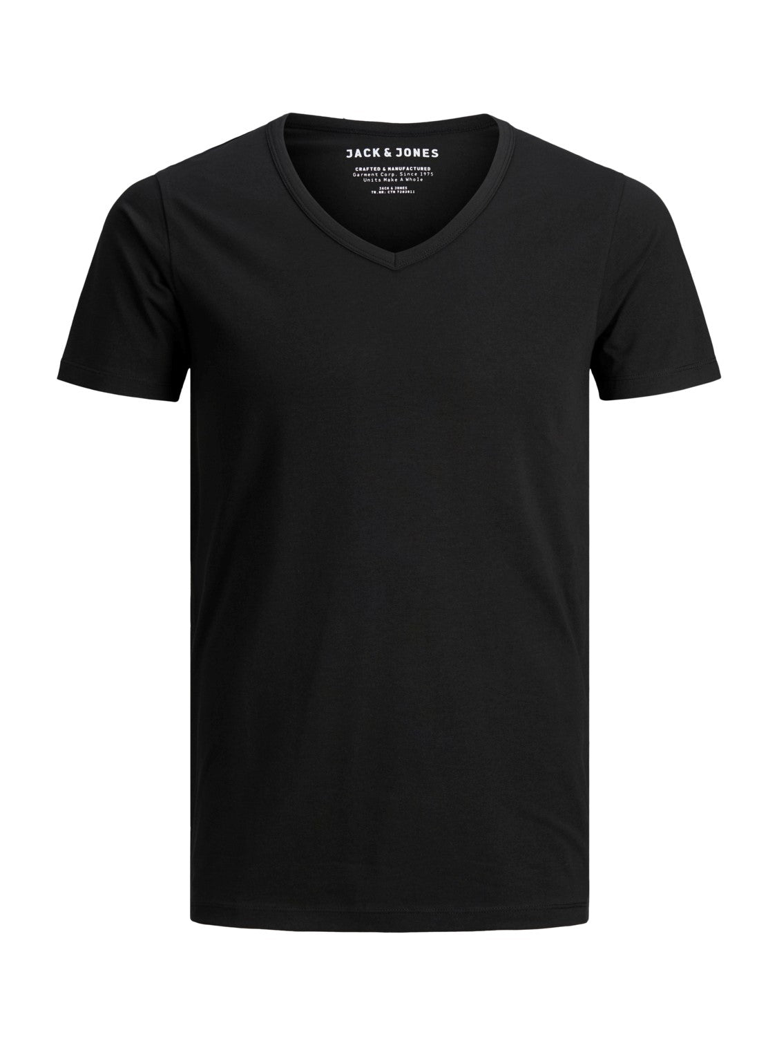 Basic V Black Tee By Jack Jones Core - Spirit Clothing