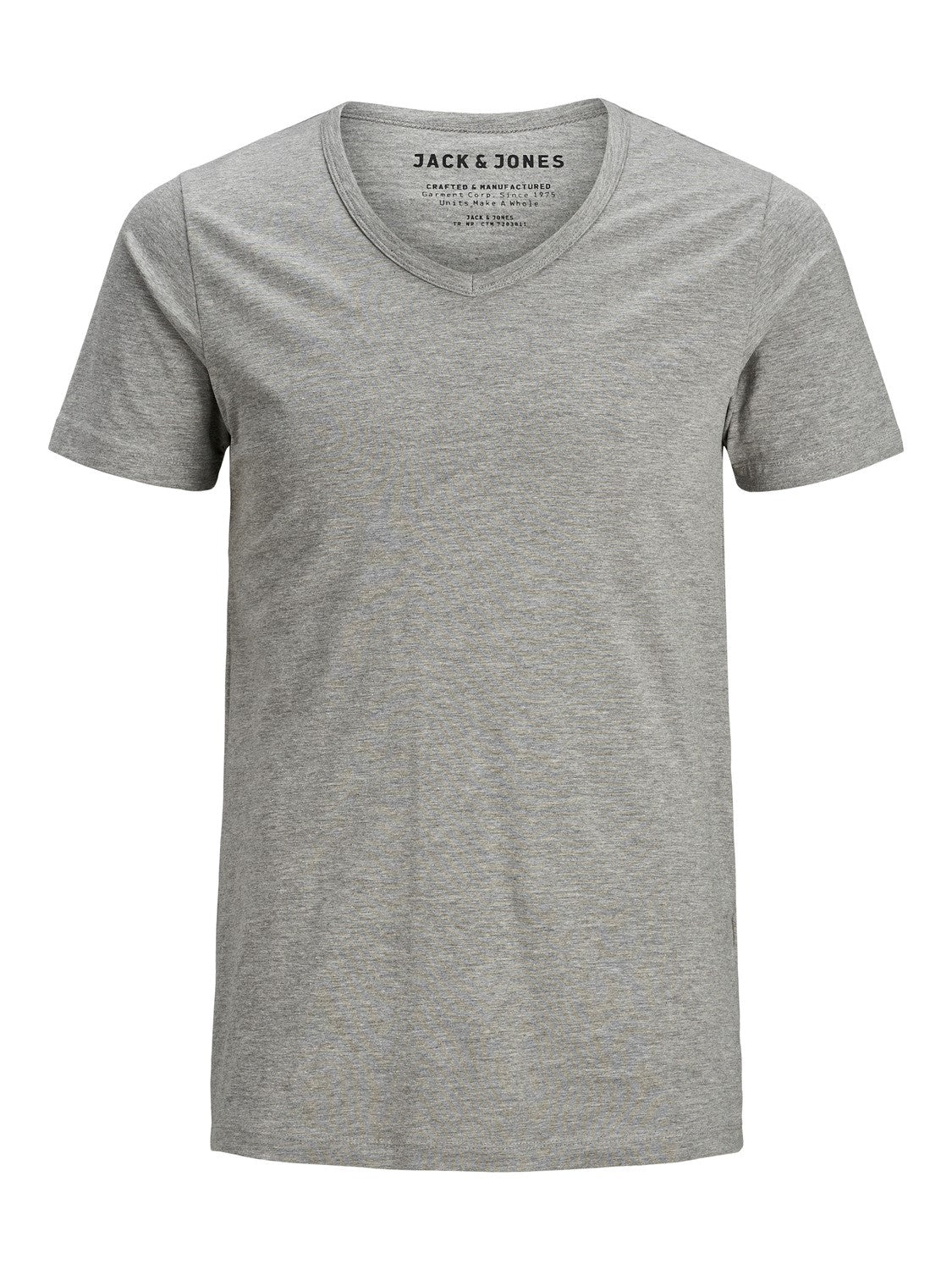 Basic V Grey Tee By Jack Jones - Spirit Clothing