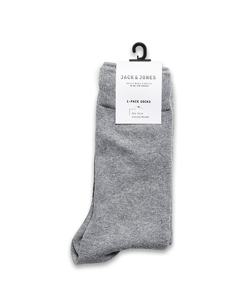 JACK & JONES JJJens Sock Grey Melange back view