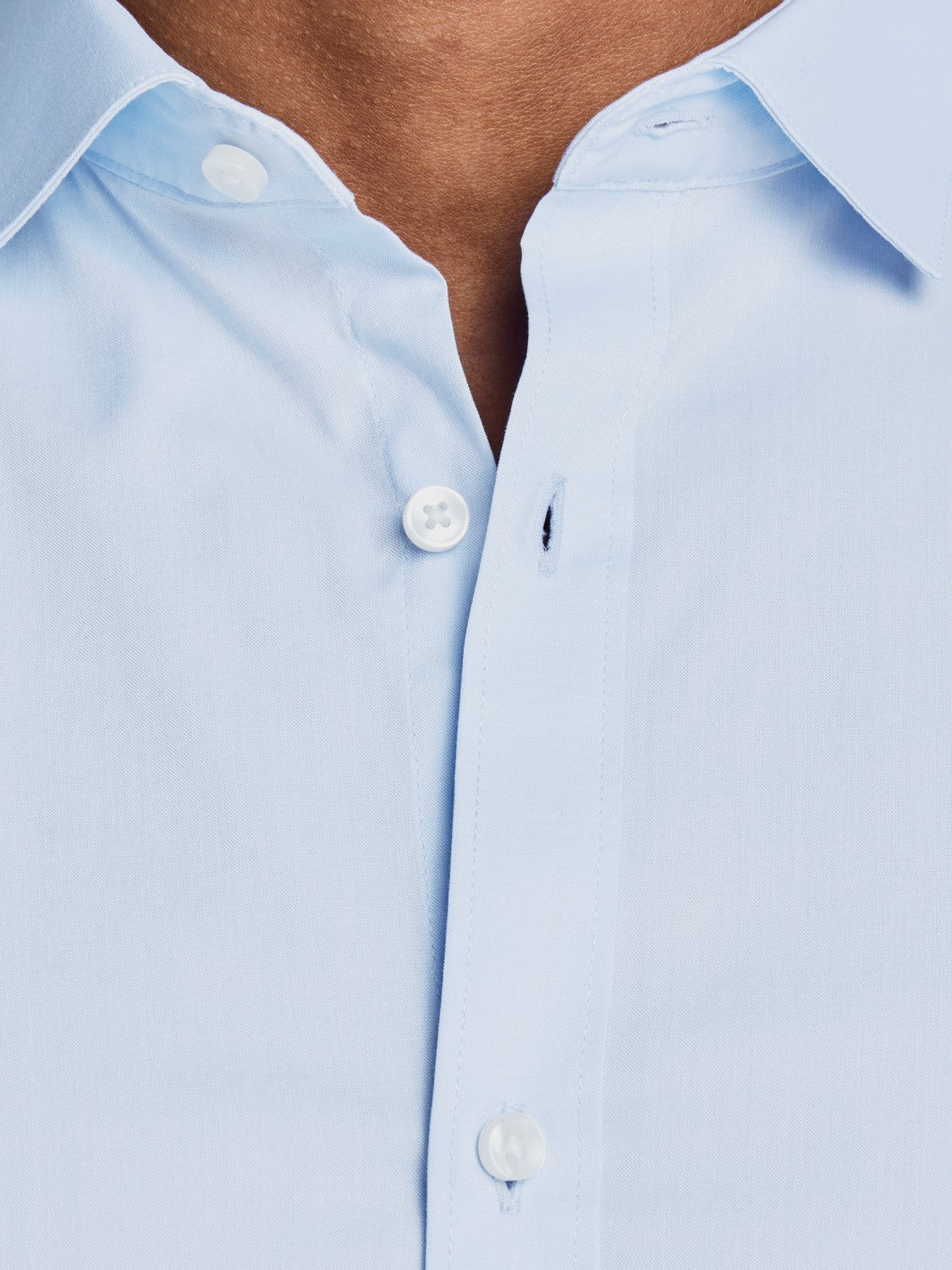JACK JONES PREMIUM Super Slim Stretch Parma Shirt CASHMERE BLUE full front view