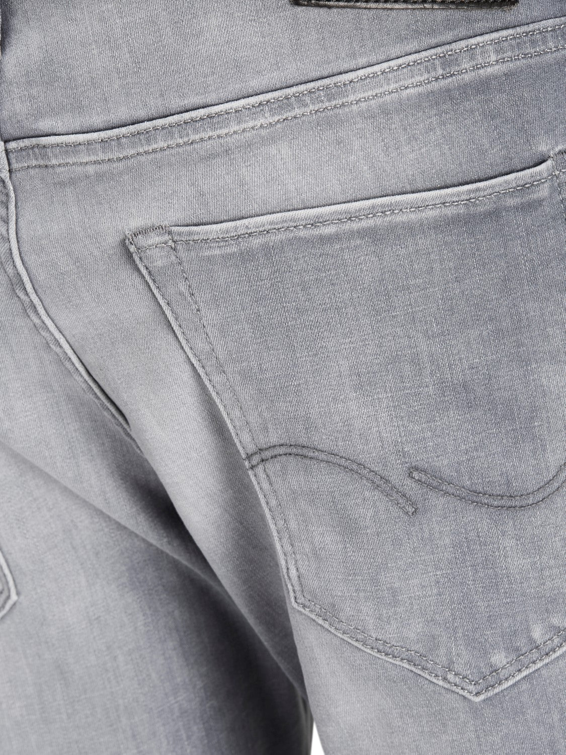 JACK & JONES Glenn 257 Grey Slim Fit Jeans GREY DENIM back view