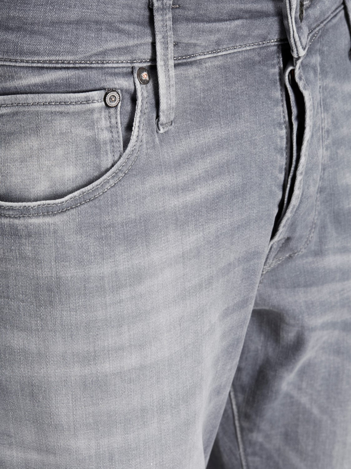 JACK & JONES Glenn 257 Grey Slim Fit Jeans GREY DENIM detail view