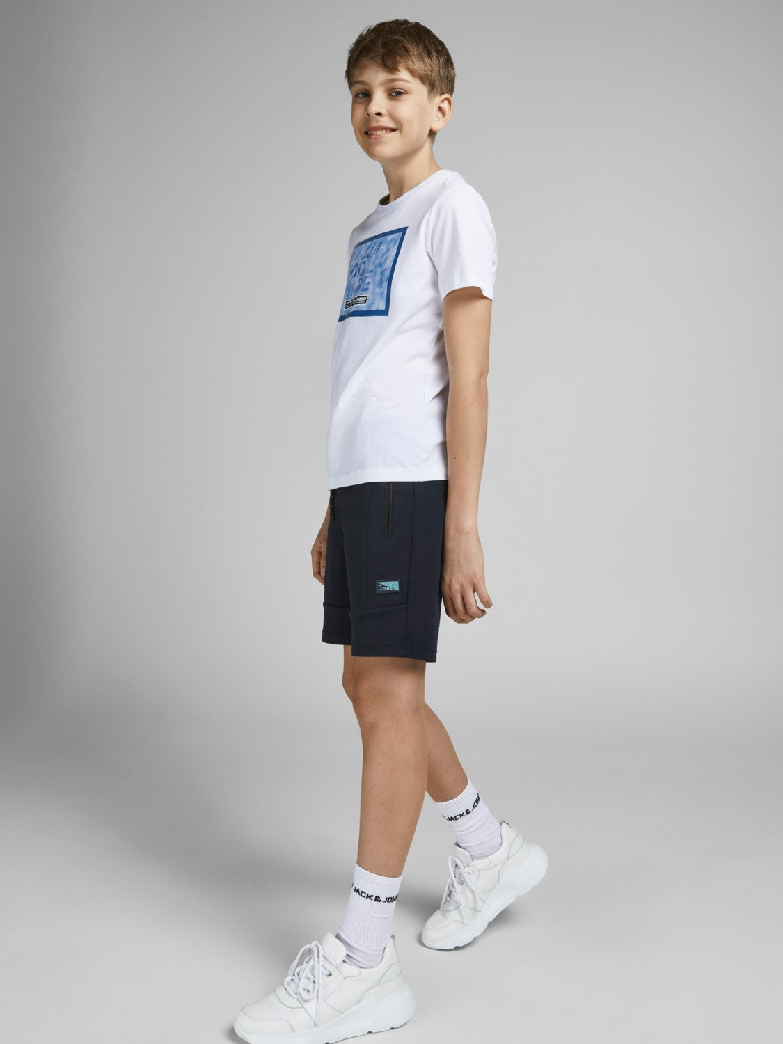 Air Sweat Navy Blazer Junior Boys Shorts-Creative view
