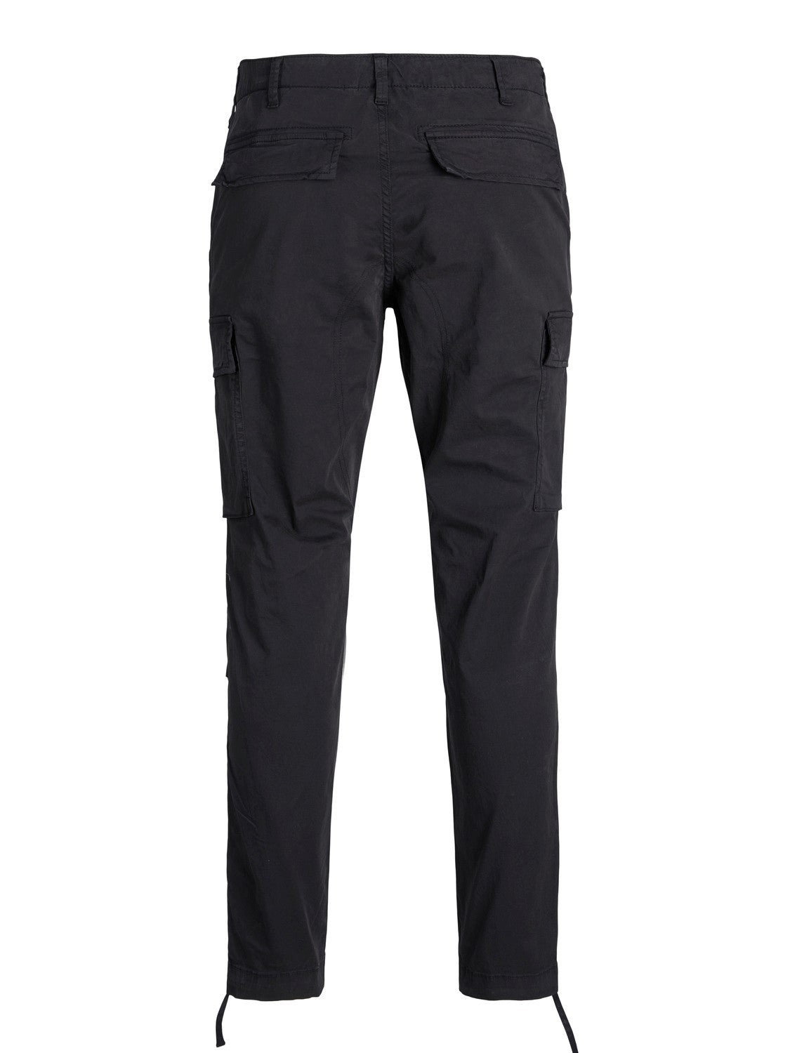 JACK & JONES Ace Tucker Black Cargo Pants BLACK back view
