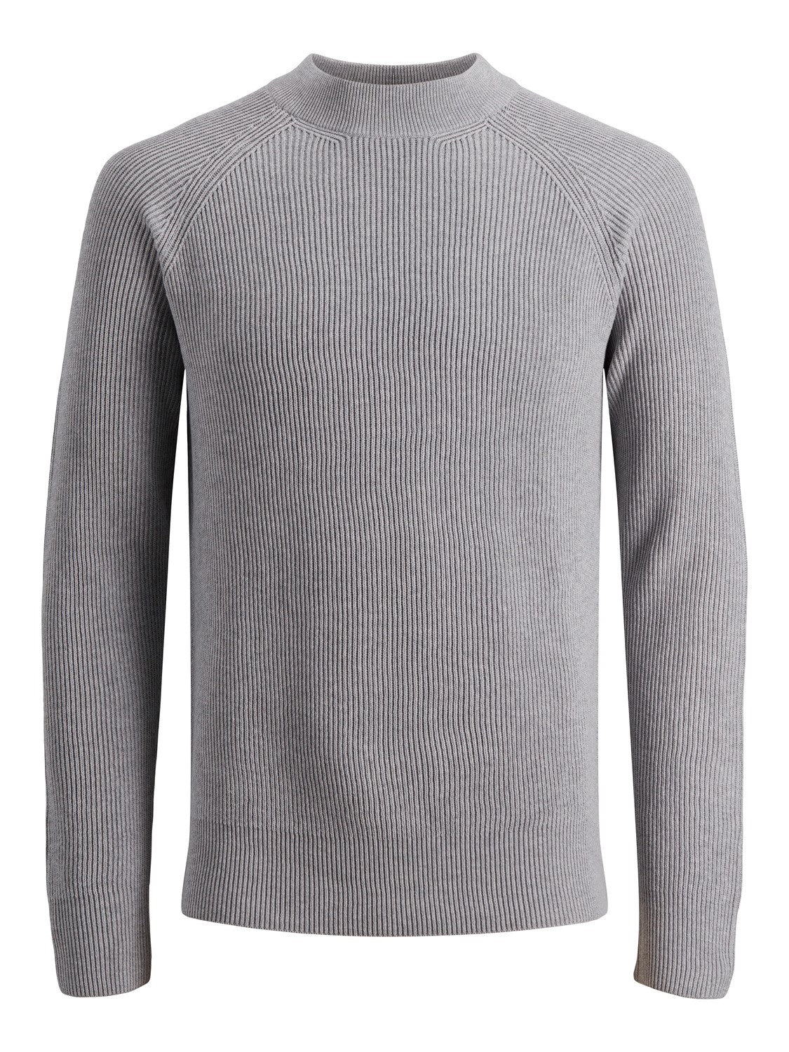 JACK JONES PREMIUM Perfect Knit Crew Neck Sweat Cool Grey model front view