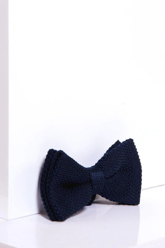 Knitted Navy Bow Ties - Men's