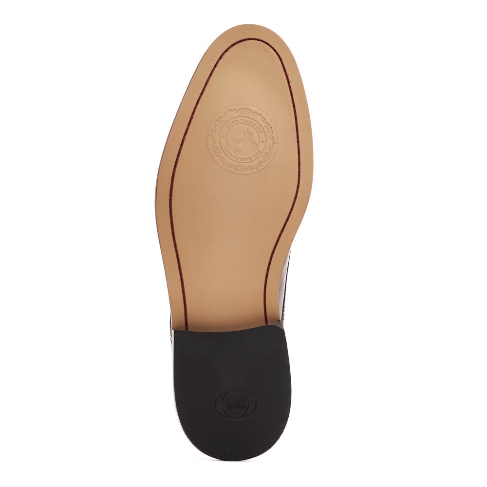 Men's Keaton Lace-Up Shoe/Brown Washed-Bottom View