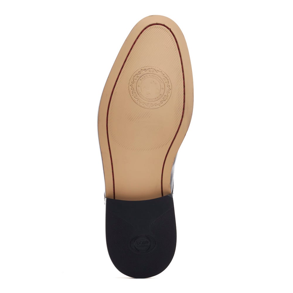 BASE LONDON Keaton Lace-Up Shoe - Navy Washed Navy Washed side view