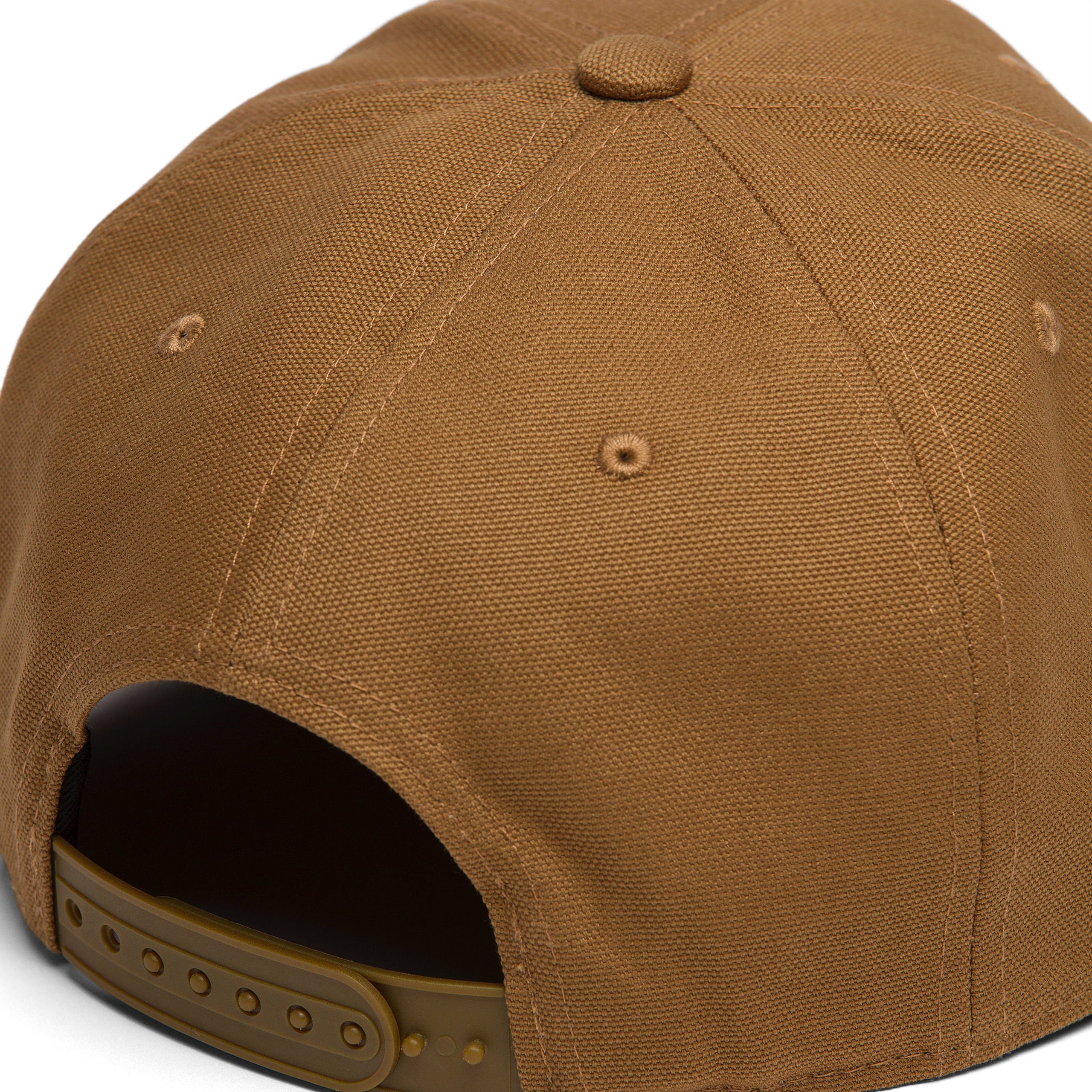 Carhartt WIP Logo Cap-Hamilton Brown Hamilton Brown model front view