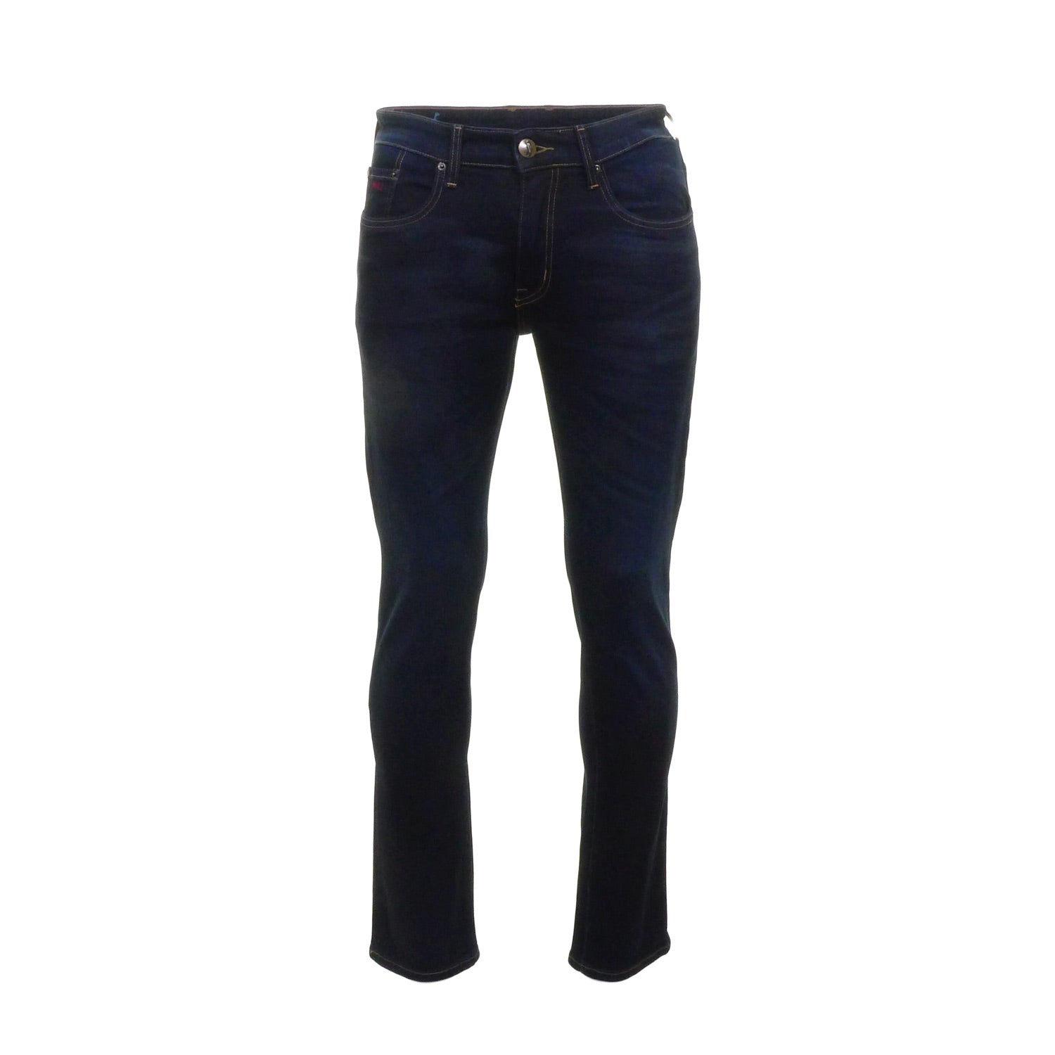6TH SENSE Nevada Blue Black Stretch Jeans by 6th Sense Blue Black side view