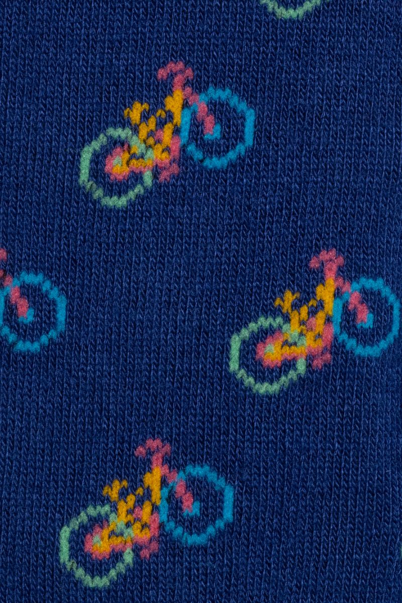Swole Panda Bicycle Bamboo Socks BLUE detail view