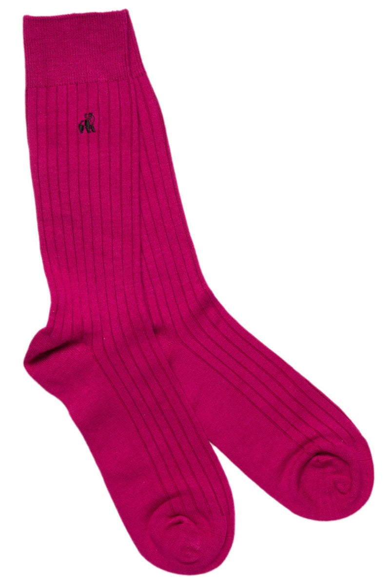 Bamboo Socks Cerise by Swole Panda