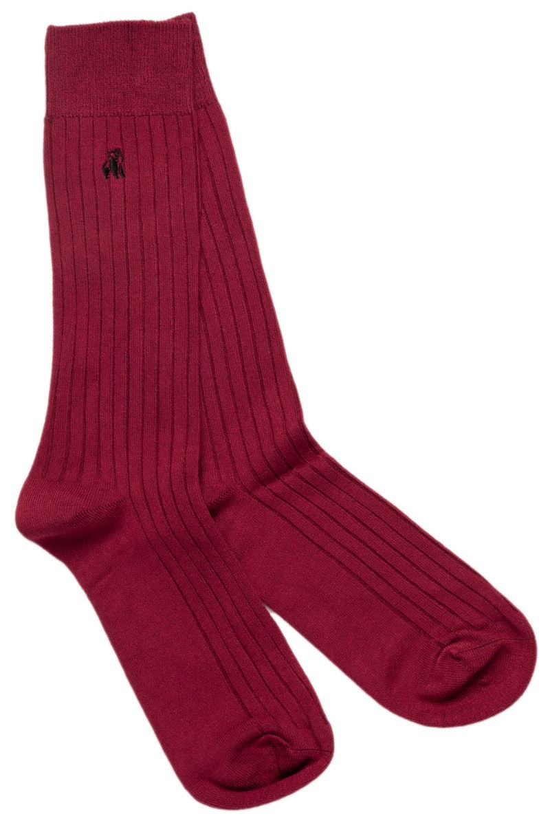 Bamboo Socks Deep Burgundy-SP087