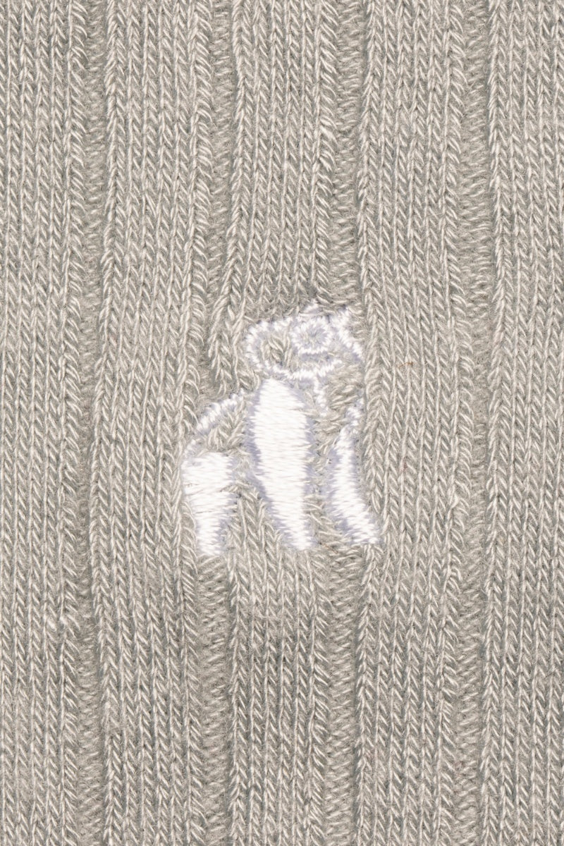 Swole Panda Plain Bamboo Light Grey Socks Light Grey detail view