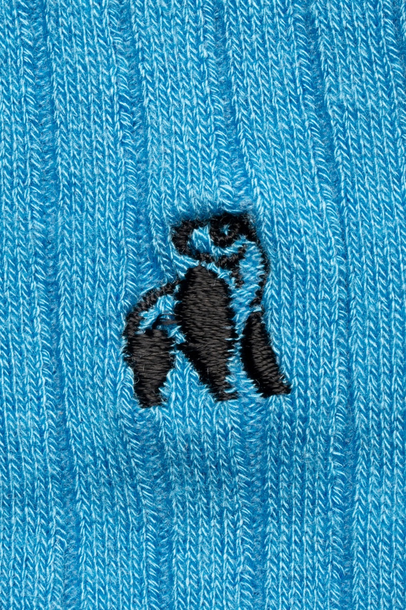 Swole Panda Bamboo Socks Sky Blue Sky Blue detail view