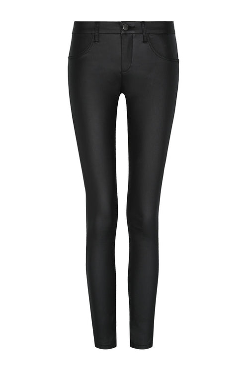 Tally Weijl Black Faux-Leather High Waist Pants Black detail view