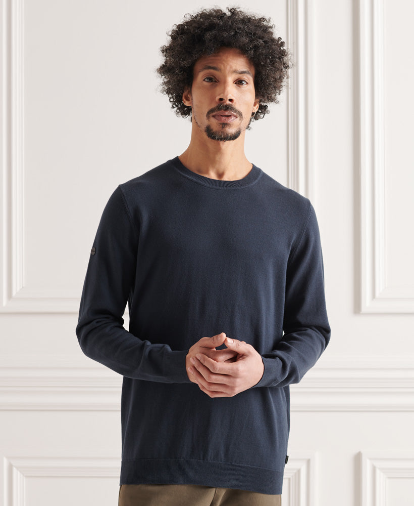 Cotton crew knit Eclipse Navy - Spirit Clothing