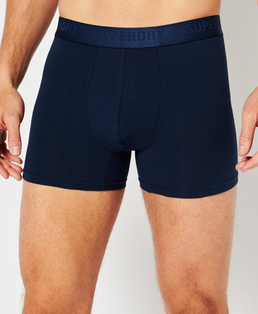 SUPERDRY Boxer Multi Triple Pack Richest Navy Richest Navy front view