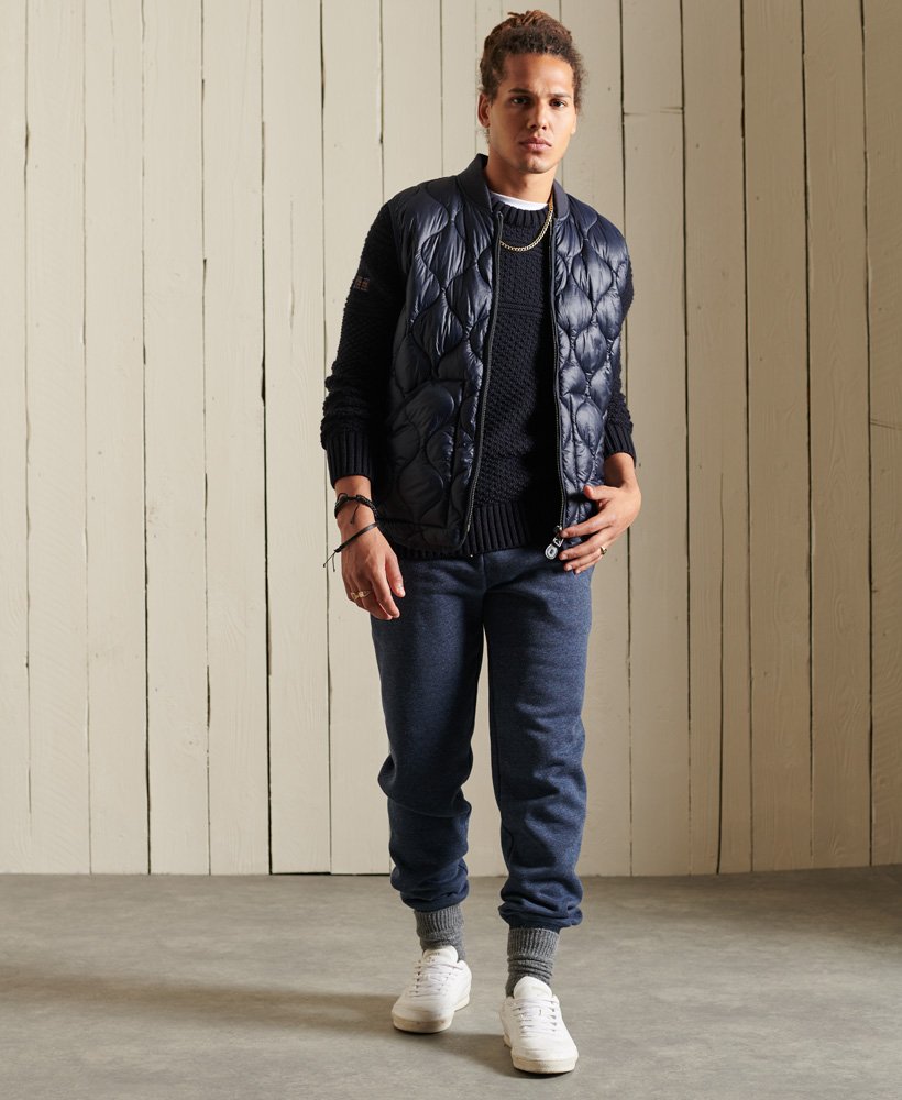 SUPERDRY Jacob Cable Crew Eclipse Navy Eclipse Navy model front view