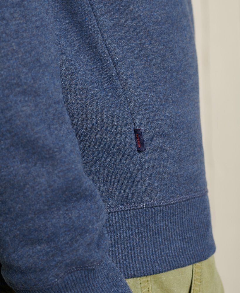SUPERDRY Vintage logo emb crew Vintage Navy Marl Vintage Navy Marl back view