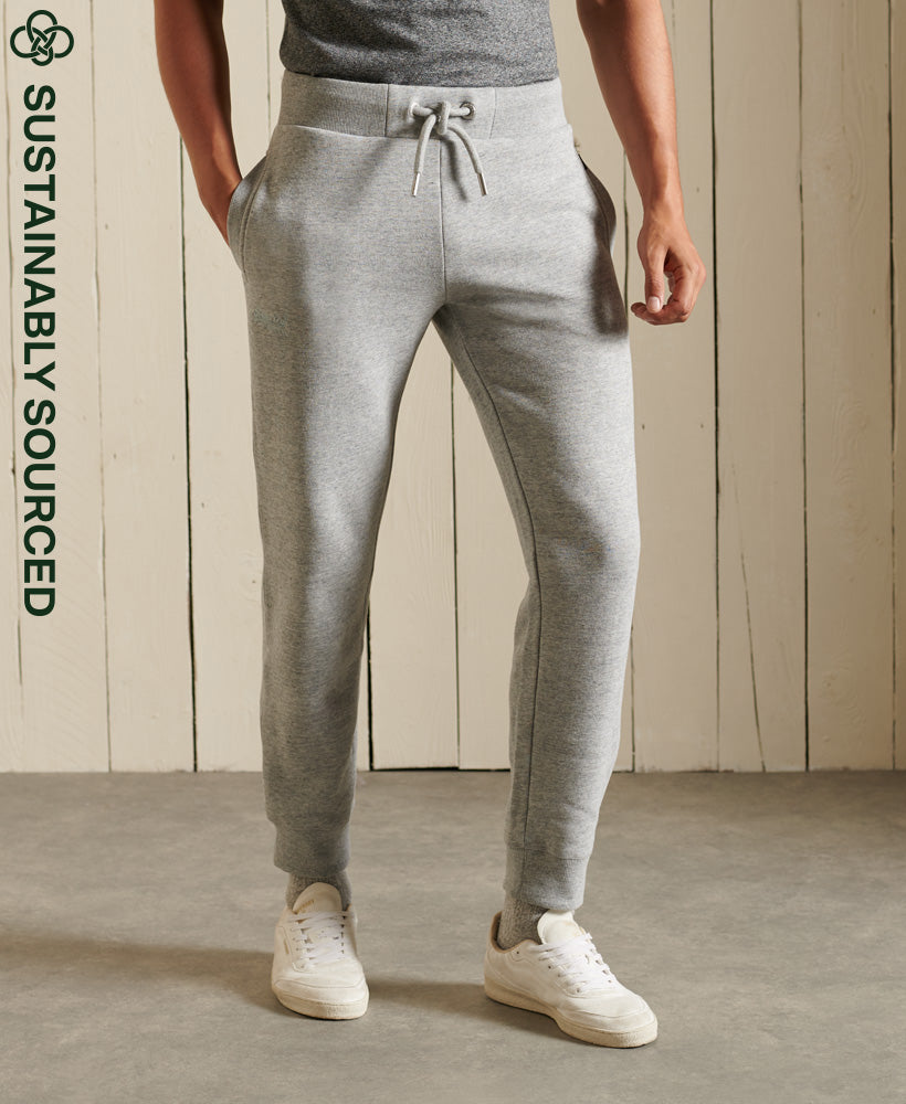 Grey Marl Contrast Stitch Sweatpants, Pants