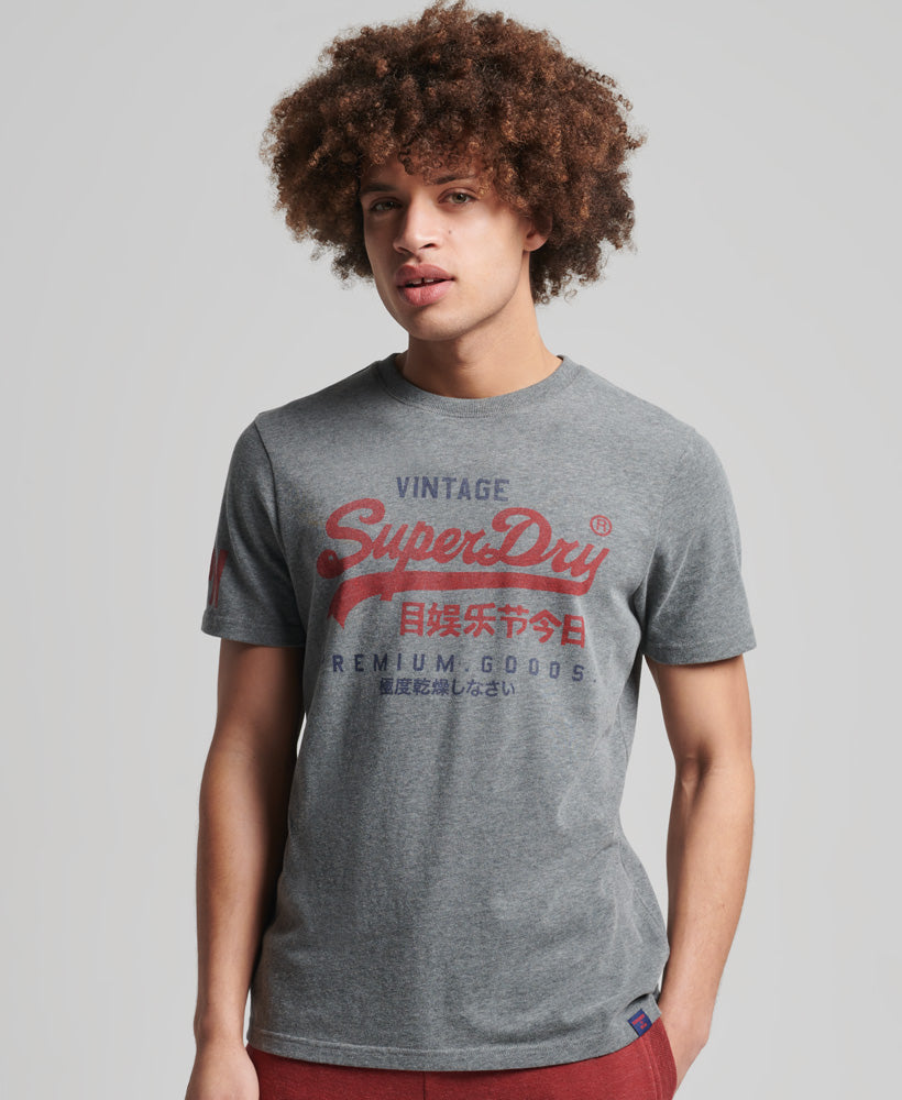 Vintage VL Classic Tee Rich Charcoal Marl front