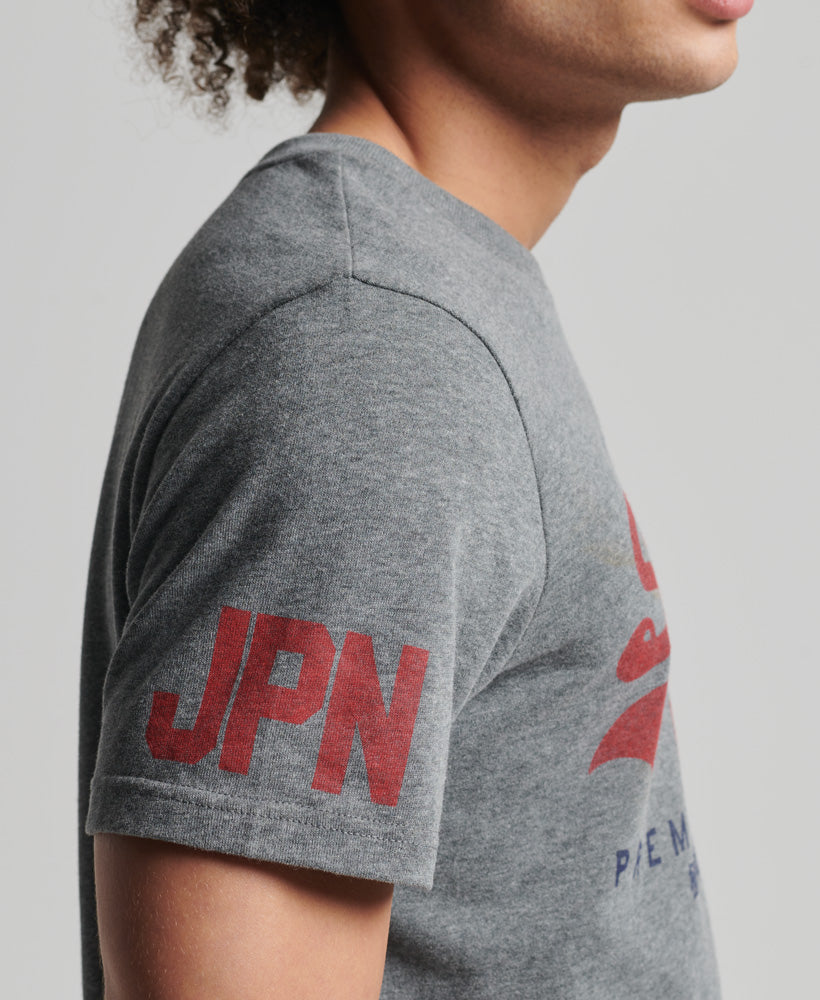 Vintage VL Classic Tee Rich Charcoal Marl arm