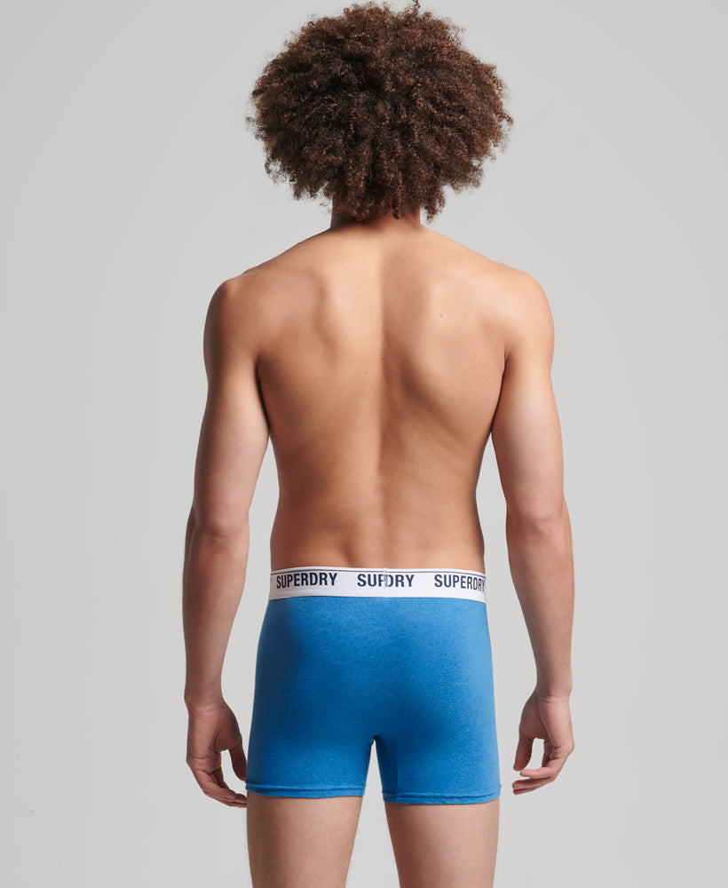 SUPERDRY Boxer Multi Double Pack Mazarine/Electric Mazarine/Electric model front view