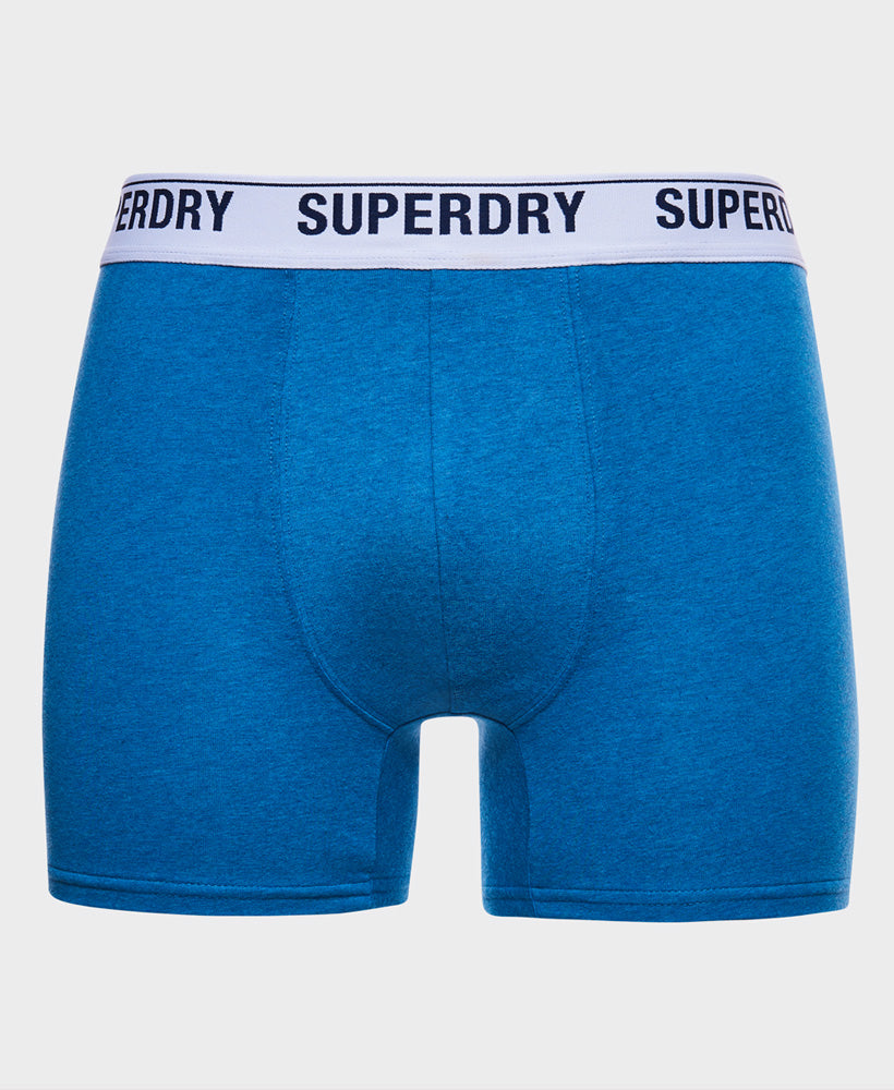 SUPERDRY Boxer Multi Double Pack Mazarine/Electric Mazarine/Electric back view