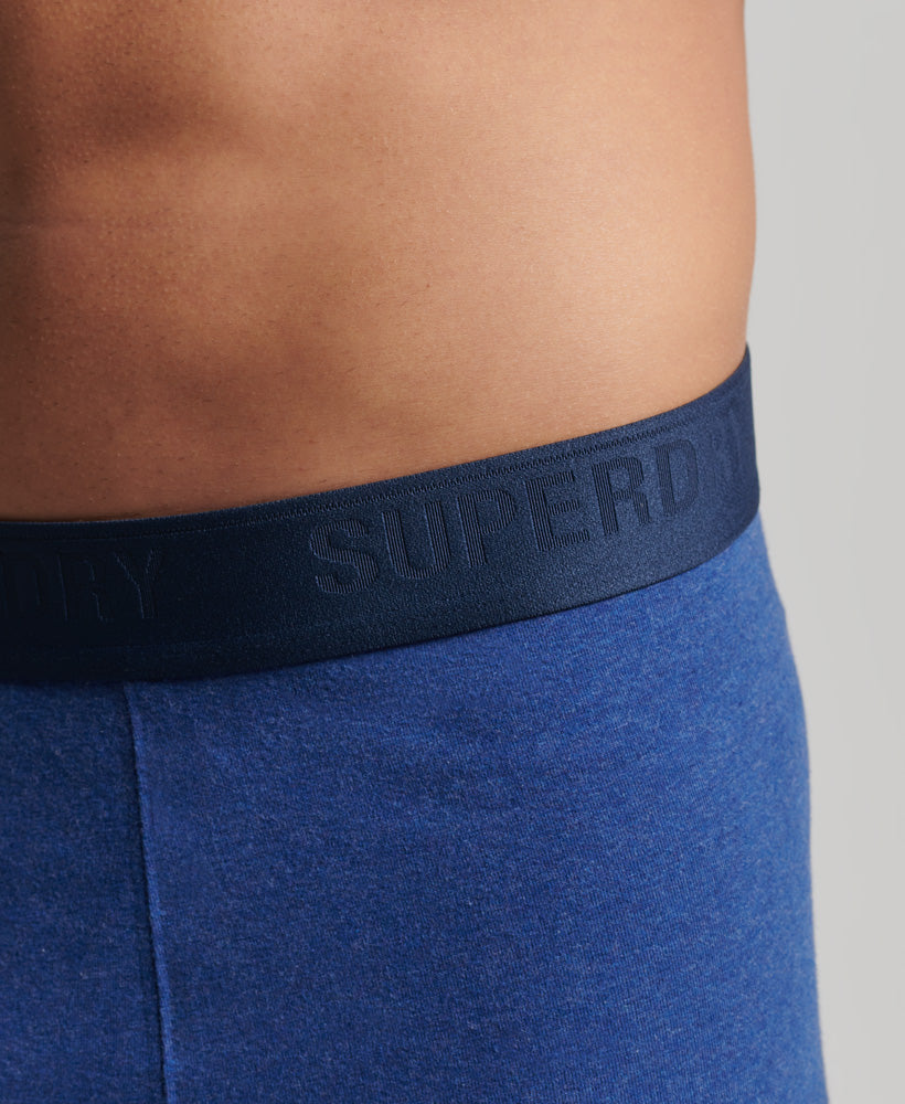 SUPERDRY Boxer Multi Double Pack Bright Blue/Navy Marl Bright Blue/Navy Marl detail view