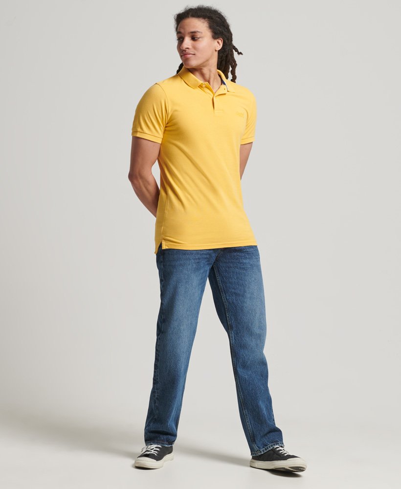 Vintage destroyed men's polo Springs Yellow