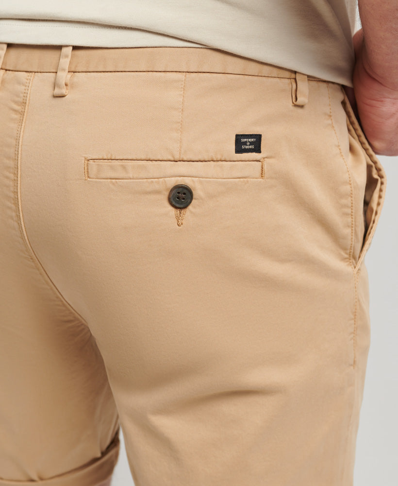 Superdry's Studios core chino short Shaker Beige-Back pocket detail