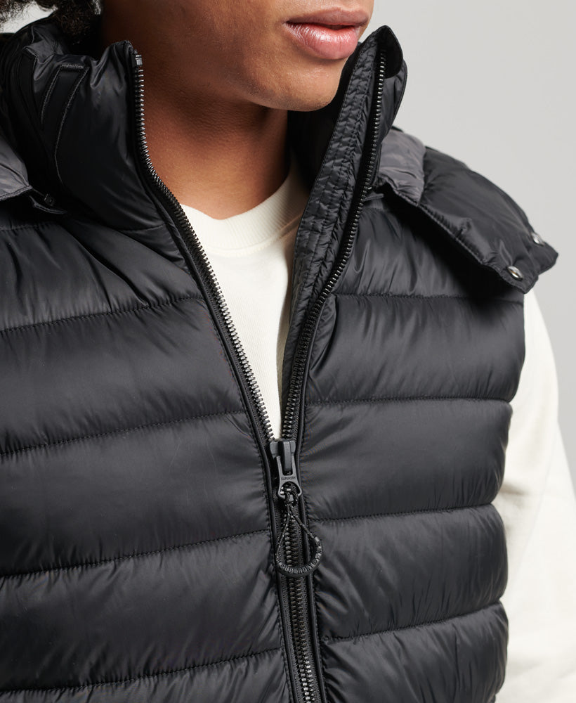 Code Mtn Fuji Padded Gilet Black zip